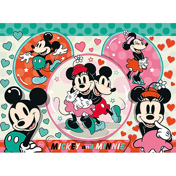 Ravensburger Verlag Ravensburger Kinderpuzzle 13325 - Unser Traumpaar Mickey und Minnie - 150 Teile XXL Disney Puzzle für Kinder ab 7 Jahren