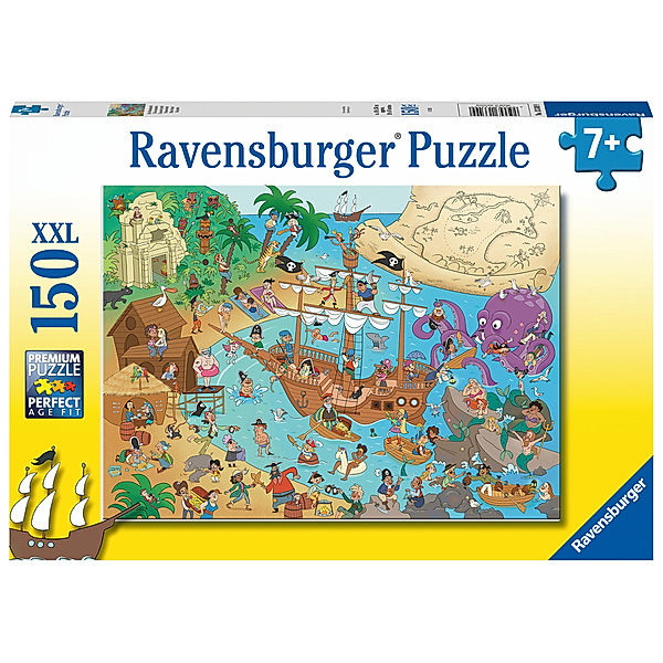 Ravensburger Verlag Ravensburger Kinderpuzzle - 13349 Die Piratenbucht - 150 Teile Puzzle für Kinder ab 7 Jahren