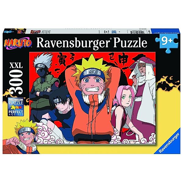 Ravensburger Verlag Ravensburger Kinderpuzzle 13363 - Narutos Abenteuer - 300 Teile XXL Naruto Puzzle für Kinder ab 9 Jahren