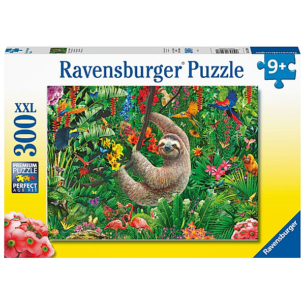 Ravensburger Verlag Ravensburger Kinderpuzzle - Gemütliches Faultier - 300 Teile Puzzle für Kinder ab 9 Jahren