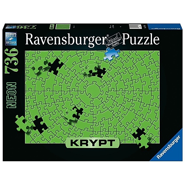 Ravensburger Verlag Ravensburger Krypt Puzzle 17364 - Krypt Neon Green - 736 Teile Puzzle 14 Jahren