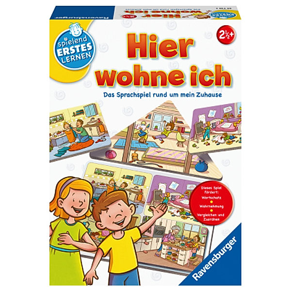 Ravensburger Verlag Ravensburger Lernspiel Hier wohne ich 24710, für 1-3 Spieler ab 2,5 Jahren