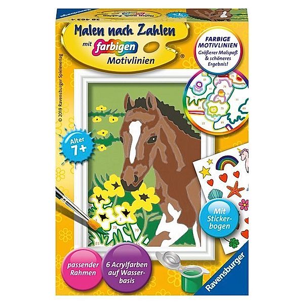 Ravensburger Verlag Ravensburger Malen nach Zahlen 28463 - Fohlen - Kinder ab 7 Jahren