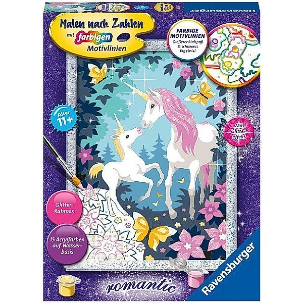 Ravensburger Verlag Ravensburger Malen nach Zahlen 28516 - Einhornmagie - Kinder ab 11 Jahren