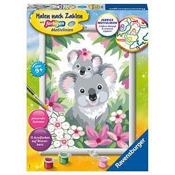 Ravensburger Verlag Ravensburger Malen nach Zahlen 28984 - Süsse Koalas - Kinder ab 9 Jahren