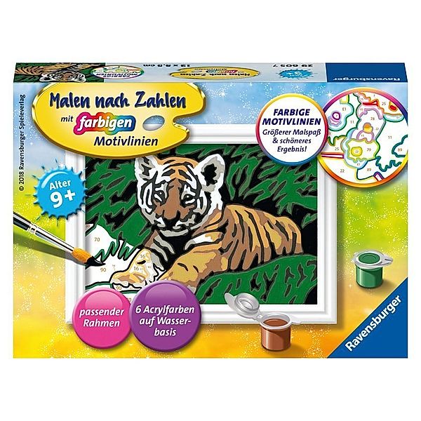 Ravensburger Verlag Ravensburger Malen nach Zahlen 29605 - Süßer Tiger - Kinder ab 9 Jahren