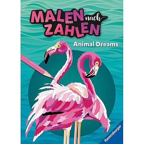Ravensburger Malen nach Zahlen Animal Dreams - 32 Motive abgestimmt auf Buntstiftsets mit 24 Farben (Stifte nicht enthalten) - Für Fortgeschrittene