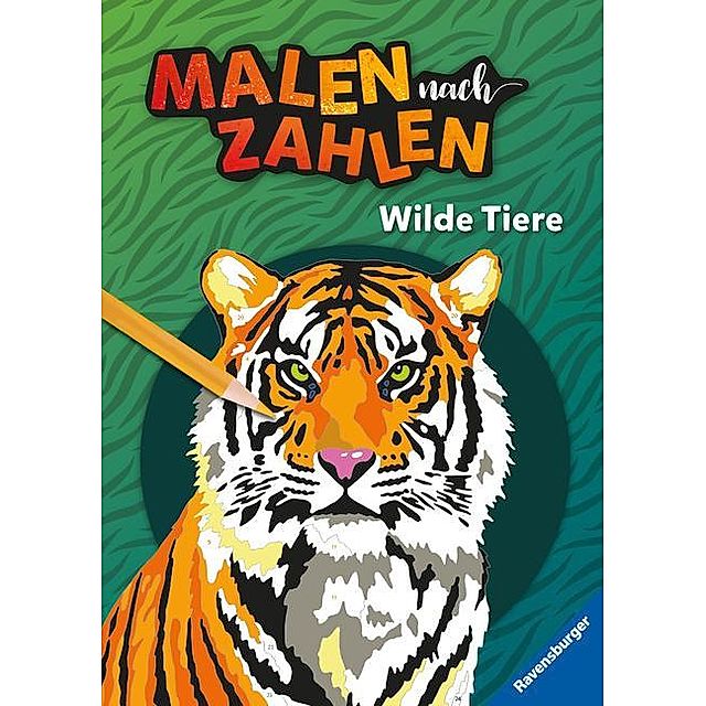 Ravensburger Malen nach Zahlen Wilde Tiere - 32 Motive abgestimmt auf  Buntstiftsets mit 24 Farben Stifte nicht enthalte Buch versandkostenfrei  bei Weltbild.de bestellen