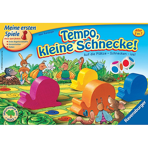 Ravensburger Verlag Ravensburger - Meine ersten Spiele Tempo, kleine Schnecke!, Kinderspiel