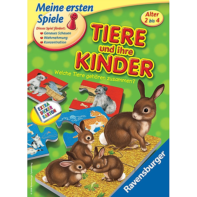 Ravensburger - Meine ersten Spiele Tiere und ihre Kinder, Kinderspiel