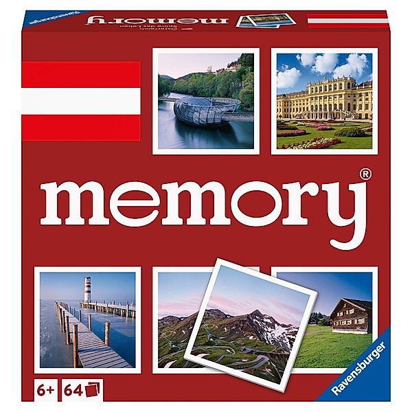 Ravensburger memory® Österreich - 20884 - der Spieleklassiker mit Bildern aus Österreich, Merkspiel für 2 - 8 Spieler ab 6 Jahren, William H. Hurter