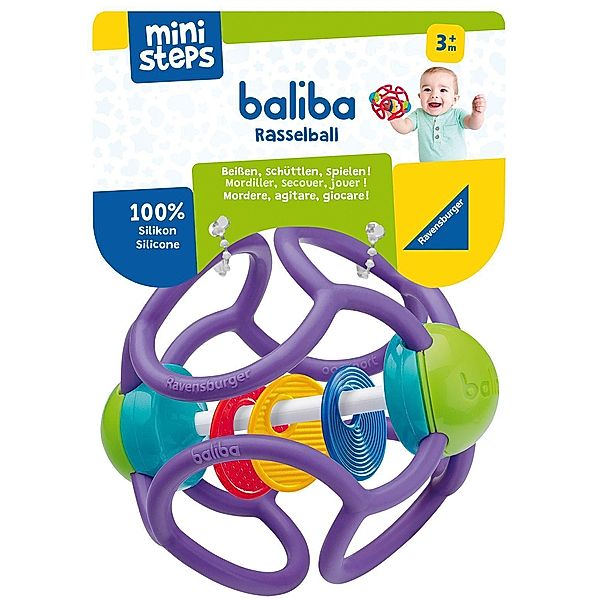 Ravensburger Verlag Ravensburger ministeps 4153 baliba Rasselball - Flexibler Greifling, Beißring un