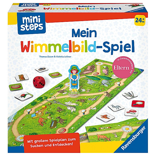 Ravensburger Verlag Ravensburger ministeps 4175 Mein Wimmelbild-Spiel, Erstes Spiel zum Tiere-Suchen und Zählen-Lernen, Mit mitwachsendem Spielplan, Spielzeug ab 2 Jahre, Thomas Daum, Violetta Leitner