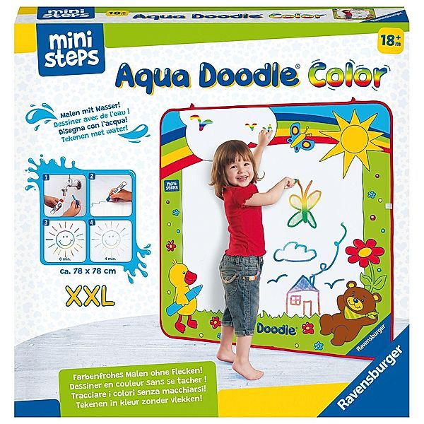 Ravensburger ministeps 4182 Aqua Doodle XXL Color - Farbiges erstes Malen für Kinder ab 18 Monaten, fleckenfreier Malspa