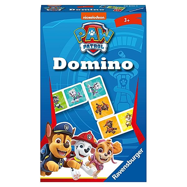 Ravensburger Mitbringspiel - 20845 - Paw Patrol Domino - Das bekannte Legespiel für Kinder ab 3 Jahren