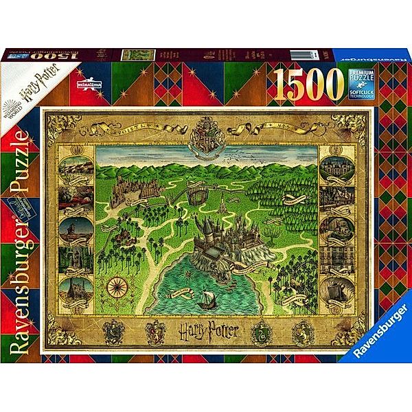Ravensburger Verlag Ravensburger Puzzle 16599 - Hogwarts Karte - 1500 Teile Puzzle für Erwachsene un