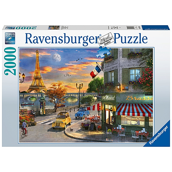 Ravensburger Verlag Ravensburger Puzzle 16716 - Romantische Abendstunde in Paris - 2000 Teile Puzzle für Erwachsene und Kinder ab 14 Jahren