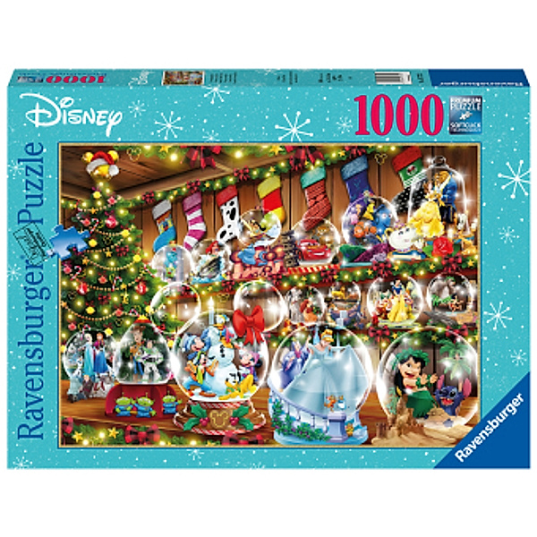 Ravensburger Puzzle 16772 - Schneekugelparadies - 1000 Teile Disney Puzzle für Erwachsene und Kinder ab 14 Jahren