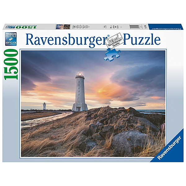 Ravensburger Verlag Ravensburger Puzzle 17106 Magische Stimmung über dem Leuchtturm von Akranes, Island 1500 Teile Puzzle