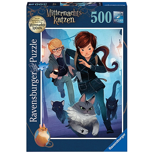 Ravensburger Verlag Ravensburger Puzzle 17146 - Auf der Suche nach Königin Quinn - 500 Teile Mitternachtskatzen Puzzle für Erwachsene und Kinder ab 12 Jahren