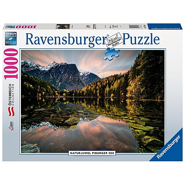 Ravensburger Puzzle 17326 - Naturjuwel Piburger See - 1000 Teile Puzzle für Erwachsene und Kinder ab 14 Jahren