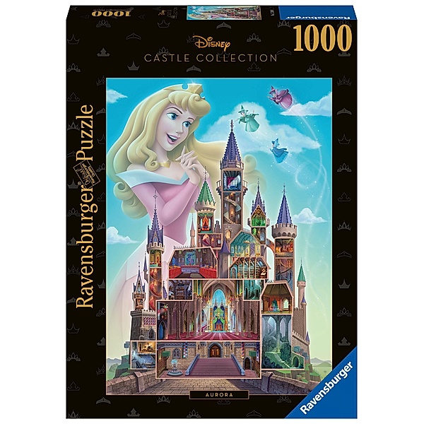 Ravensburger Puzzle 17338 - Aurora - 1000 Teile Disney Castle Collection Puzzle für Erwachsene und Kinder ab 14 Jahren