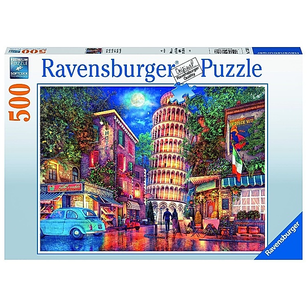 Ravensburger Verlag Ravensburger Puzzle 17380 Abends in Pisa - 500 Teile Puzzle für Erwachsene und Kinder ab 12 Jahren