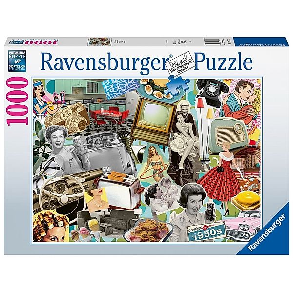 Ravensburger Verlag Ravensburger Puzzle 17387 Die 50er Jahre - 1000 Teile Puzzle für Erwachsene und Kinder ab 14 Jahren