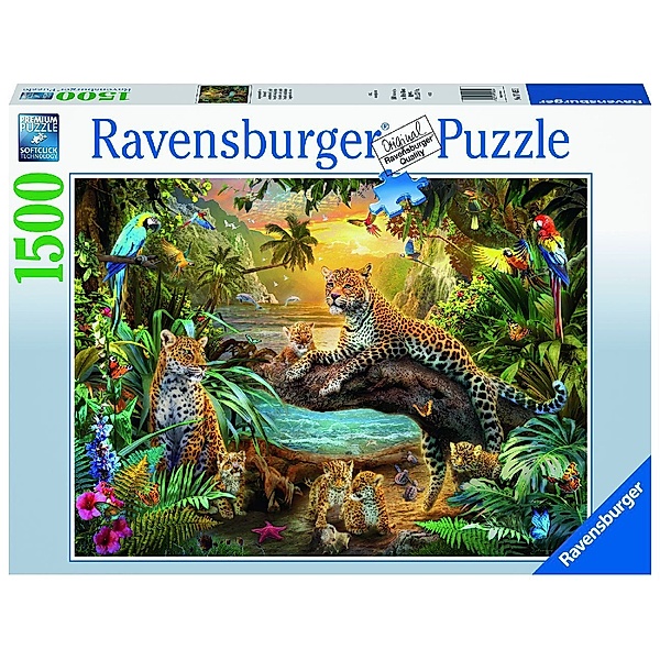 Ravensburger Verlag Ravensburger Puzzle 17435 Leopardenfamilie im Dschungel - 1500 Teile Puzzle für Erwachsene und Kinder ab 14 Jahren