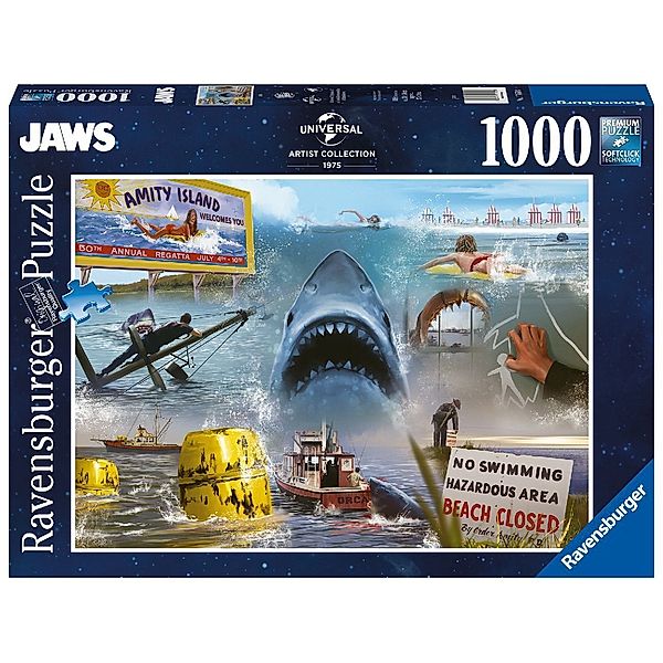 Ravensburger Verlag Ravensburger Puzzle 17450 - Jaws - 1000 Teile Universal VAULT Puzzle für Erwachsene und Kinder ab 14 Jahren