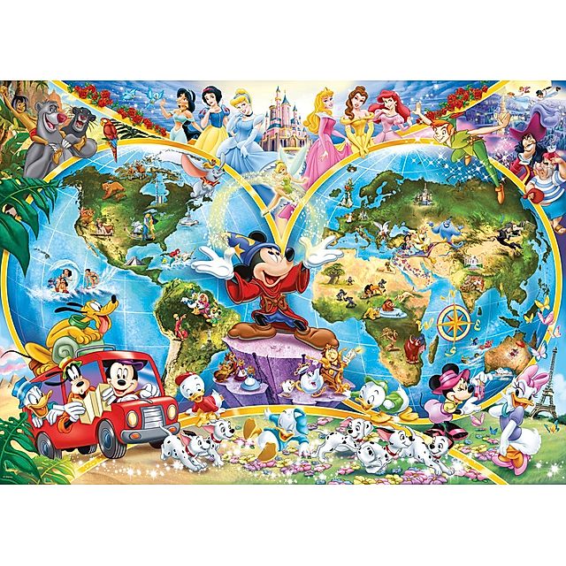 Ravensburger Puzzle - Disney Weltkarte, 1000 Teile | Weltbild.ch