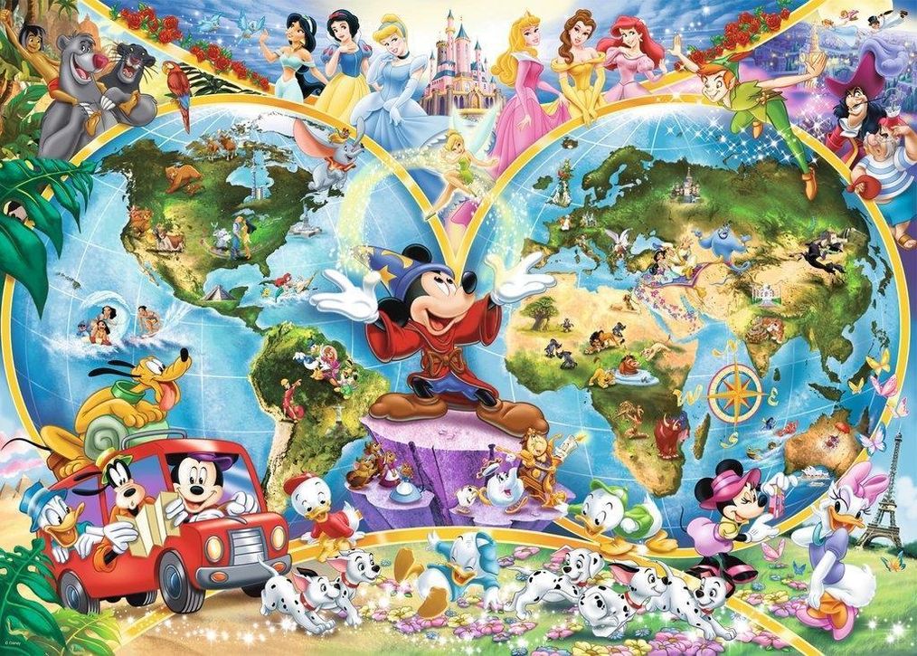 Ravensburger Puzzle - Disney Weltkarte, 1000 Teile | Weltbild.ch