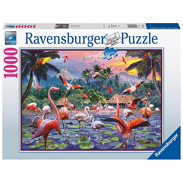 Ravensburger Verlag Ravensburger Puzzle - Pinke Flamingos - 1000 Teile