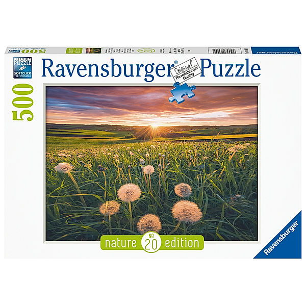 Ravensburger Verlag Ravensburger Puzzle - Pusteblumen im Sonnenuntergang - Nature Edition 500 Teile