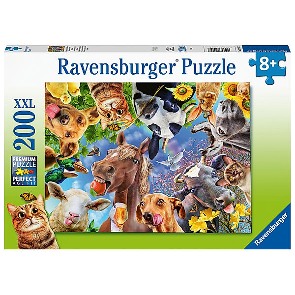 Ravensburger Verlag Ravensburger Puzzle - Ravensburger Kinderpuzzle - 12902 Lustige Bauernhoftiere - Tier-Puzzle für Kinder ab 8 Jahren, mit 200 Teilen im XXL-Format