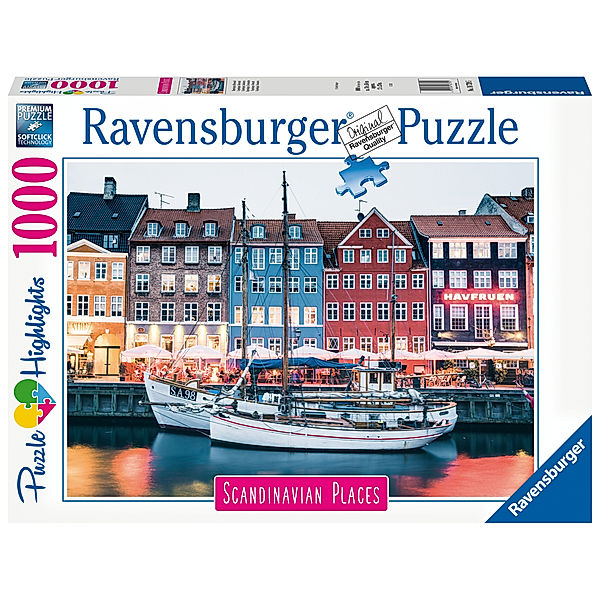 Ravensburger Verlag Ravensburger Puzzle Scandinavian Places 16739 - Kopenhagen, Dänemark - 1000 Teile Puzzle für Erwachsene und Kinder ab 14 Jahren