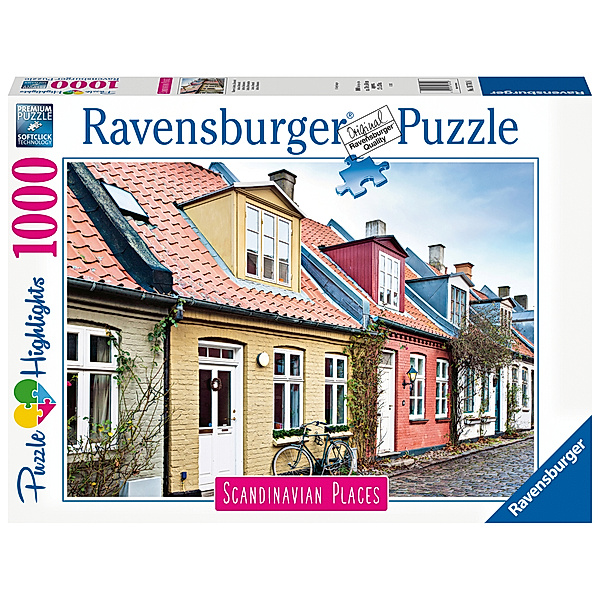 Ravensburger Verlag Ravensburger Puzzle Scandinavian Places 16741 - Häuser in Aarhus, Dänemark 1000 Teile Puzzle für Erwachsene und Kinder ab 14 Jahren