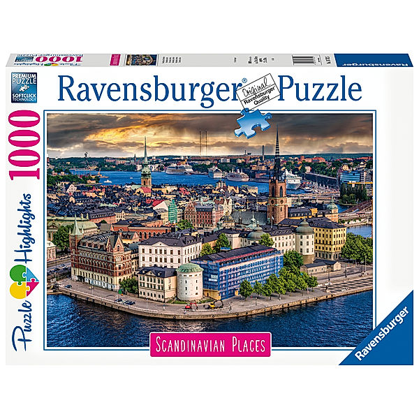 Ravensburger Verlag Ravensburger Puzzle Scandinavian Places 16742 - Stockholm, Schweden - 1000 Teile Puzzle für Erwachsene und Kinder ab 14 Jahren