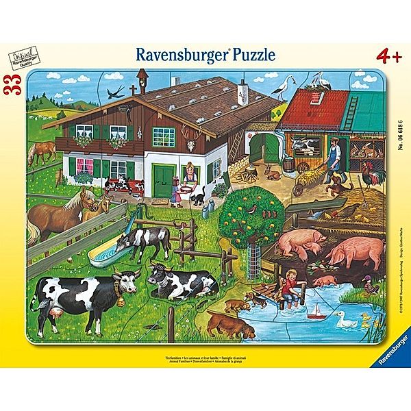Ravensburger Verlag Ravensburger Puzzle Tierfamilien, 33 Teile