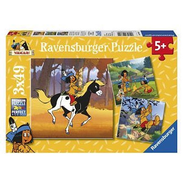 Ravensburger Puzzle Yakari Unterwegs, 3x49 Teile