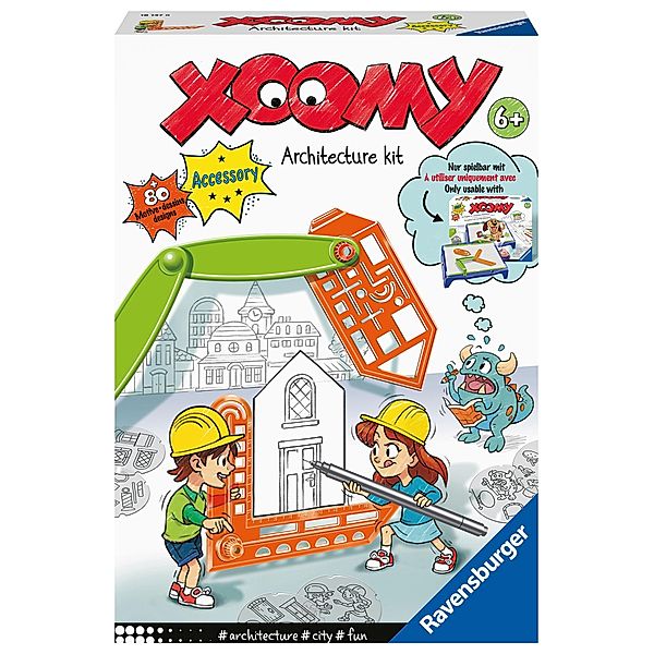 Ravensburger Xoomy® Architecture Kit 18147 - Kreatives Zeichnen und Malen für Kinder ab 6 Jahren