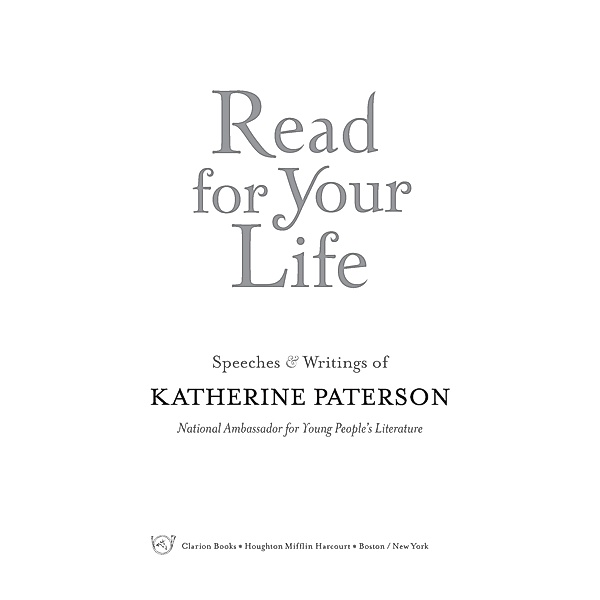 Read for Your Life #1, Katherine Paterson