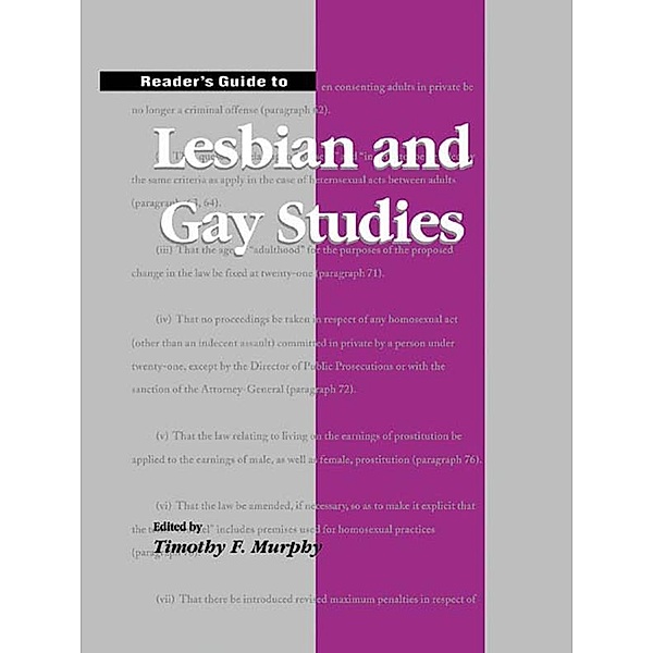 Reader's Guide to Lesbian and Gay Studies