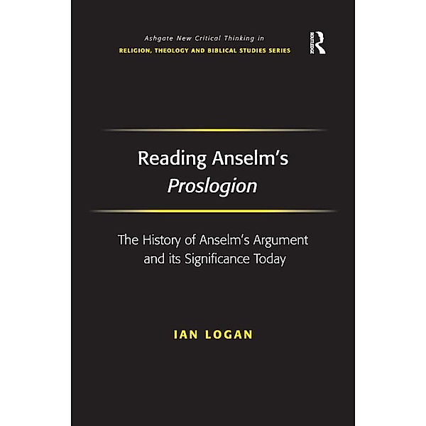 Reading Anselm's Proslogion, Ian Logan