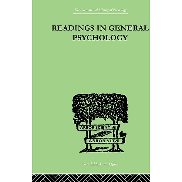 Readings In General Psychology, Paul & Iliffe Halmos