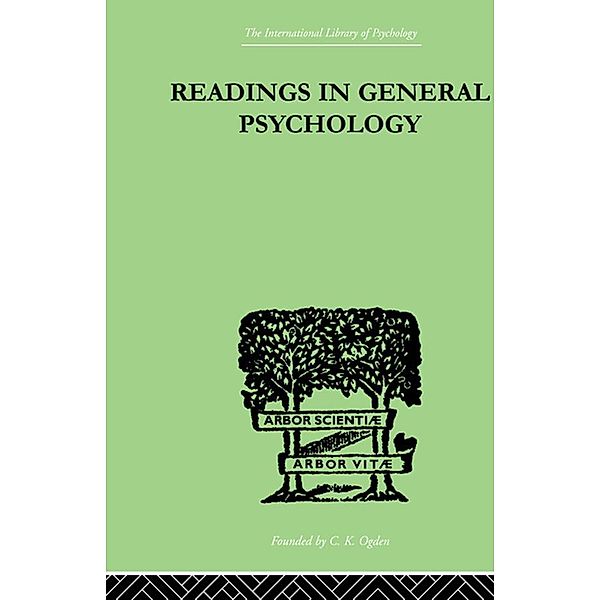 Readings In General Psychology, Paul & Iliffe Halmos