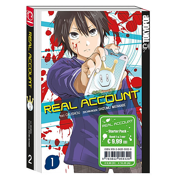 Real Account / 1+2 / Real Account Starter Pack, 2 Bde..Bd.1+2, Shizumu Watanabe, Okushou