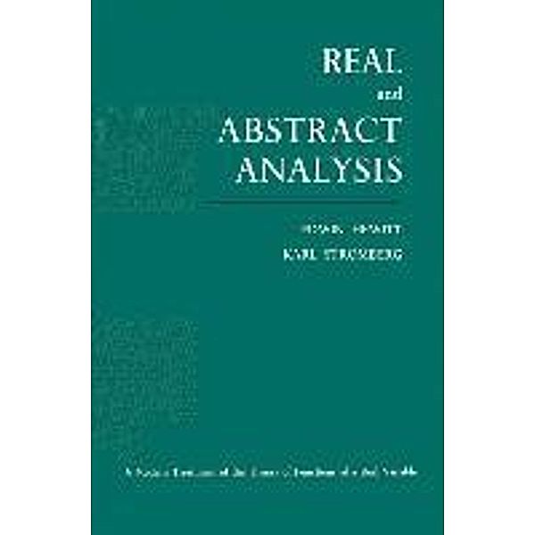 Real and Abstract Analysis, Edwin Hewitt, Karl Stromberg
