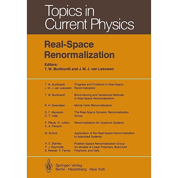 Real-Space Renormalization / Topics in Current Physics Bd.30