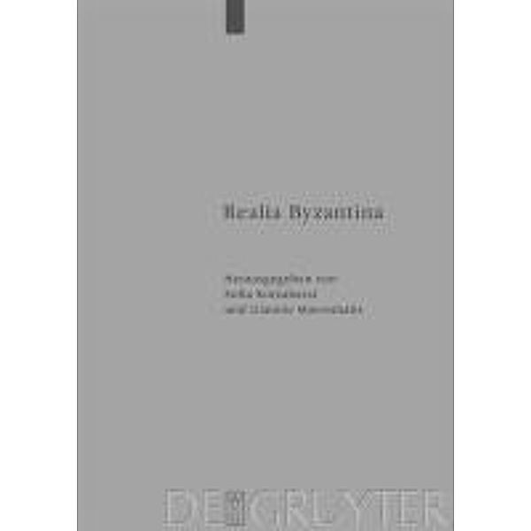 Realia Byzantina / Byzantinisches Archiv Bd.22